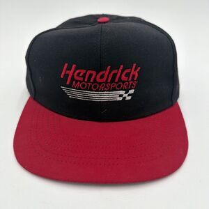 VTG Hendrick Motorsports Baseball Hat Snapback Black Red Trucker Cap USA